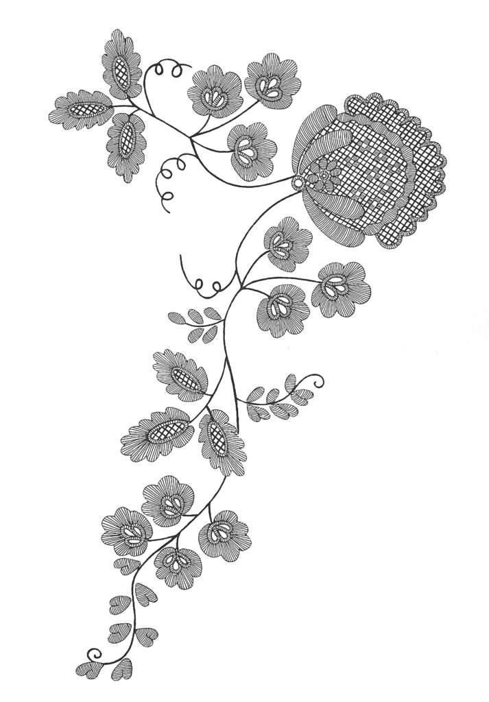 haft powiślański kwiaty