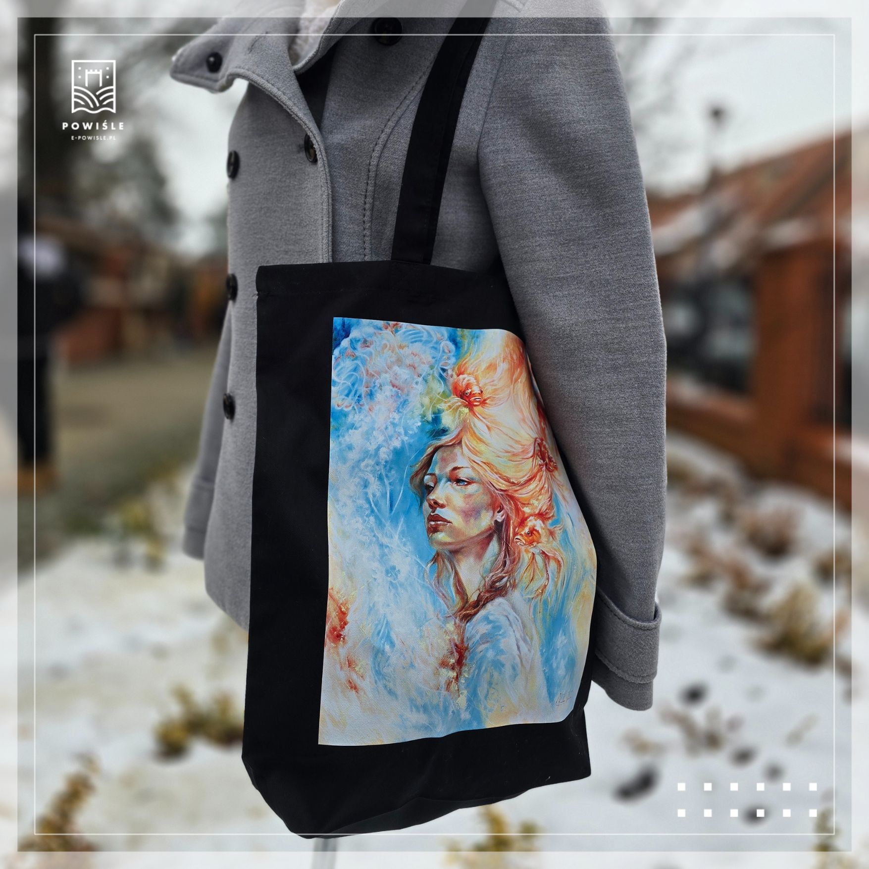 Torba bawełniana z obrazem Karoliny Studzińskiej pt. Ondine