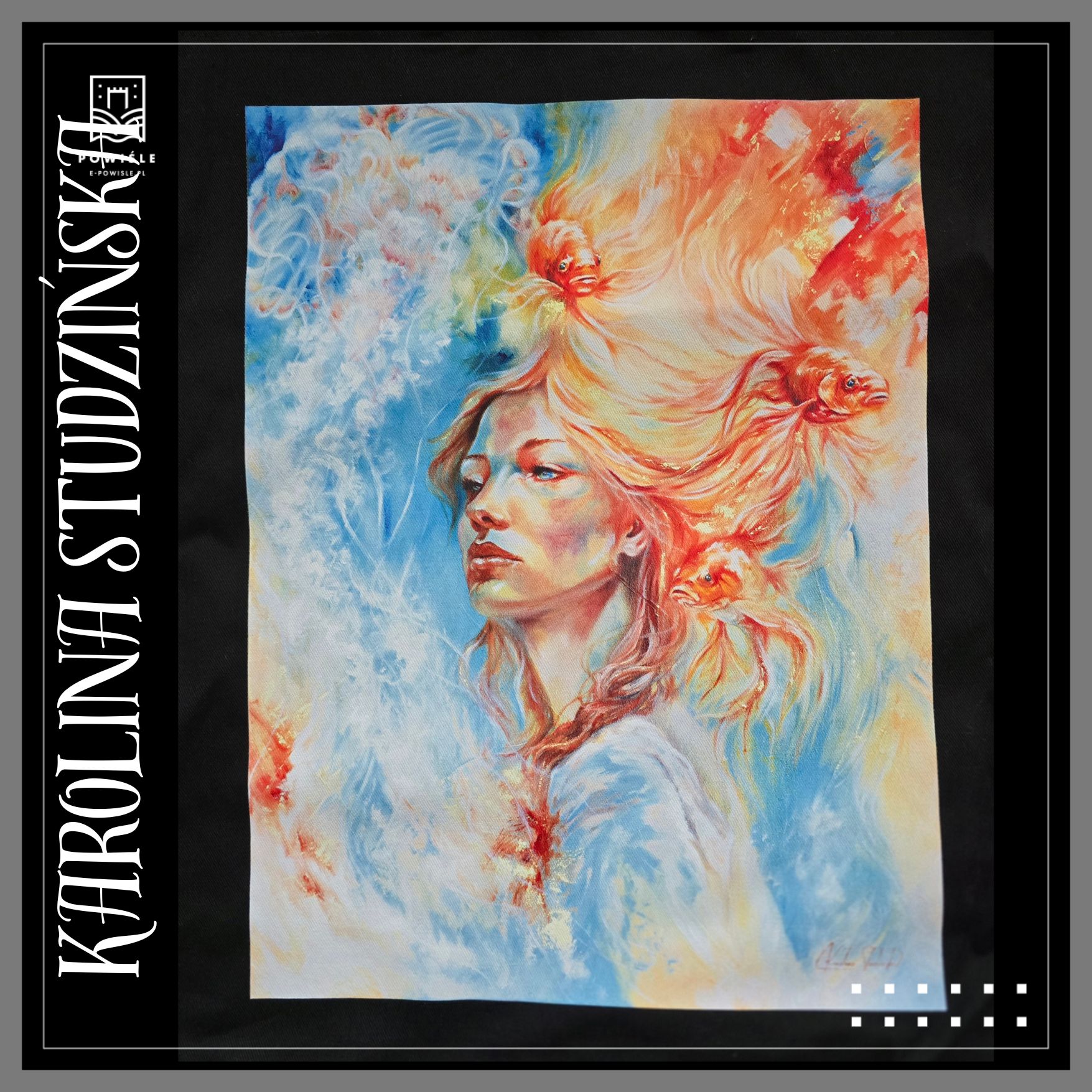 Ondine - obraz Karoliny Studzińskiej na torbie