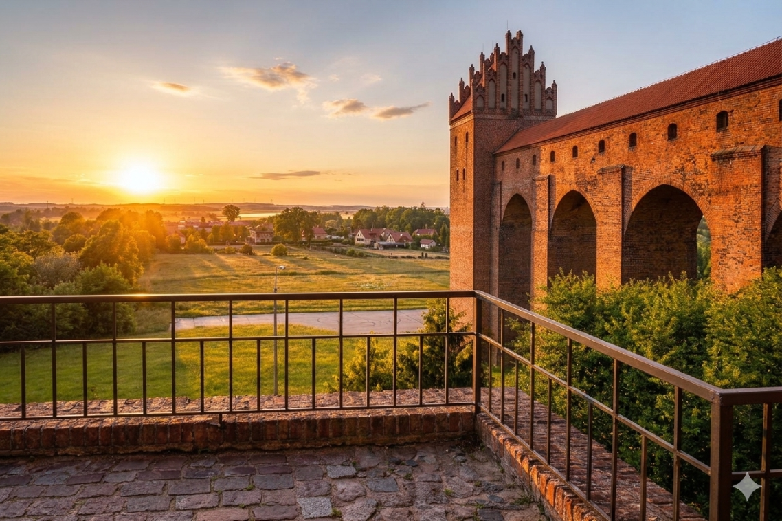 Widok na krainę Powiśla z zamku w Kwidzynie