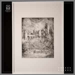 Grafika Cisza na zamku - akwaforta Miłosza Dobkowskiego