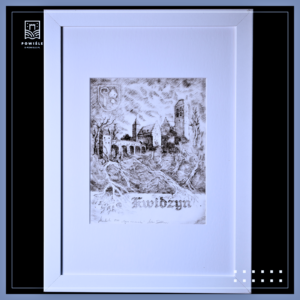 Akwaforta Cisza na zamku Miłosz Dobkowski