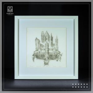 Kwidzyn - akwaforta Miłosza Dobkowskiego
